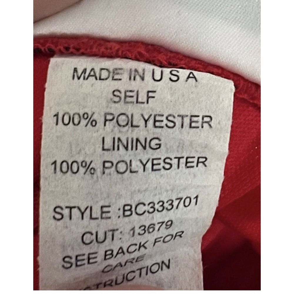 Vintage Women's Finesse USA red glitter halter dress size Large Made in USA - Picture 4 of 4